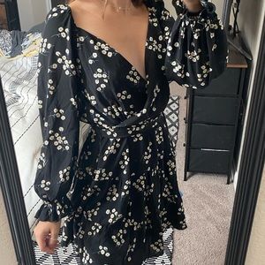 Black floral dress